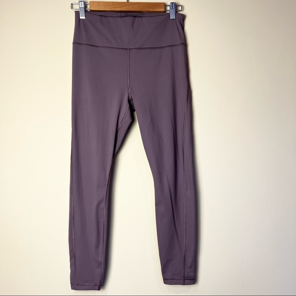 Athleta Light Purple Lavender Drawstring Workout Leggings
